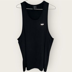 MyProtein MP Black Stringer Tank Reflective Gym Training Vest - Size XL